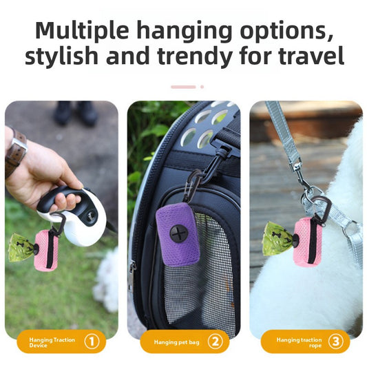 Pet Waste Bag Dispenser Pouch with Zipper Closure