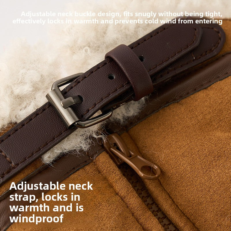 Leather Dog Winter Vest