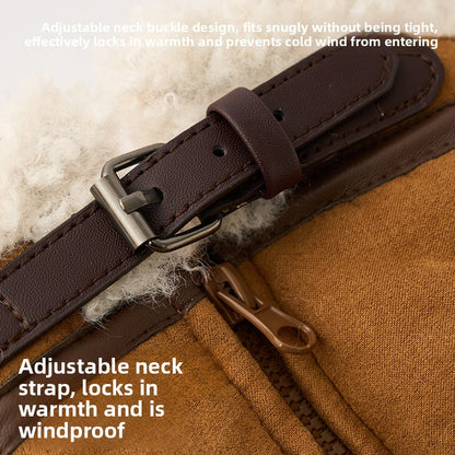 Leather Dog Winter Vest