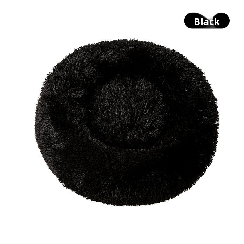 Round Plush Pet Nest Bed for Dogs and Cats