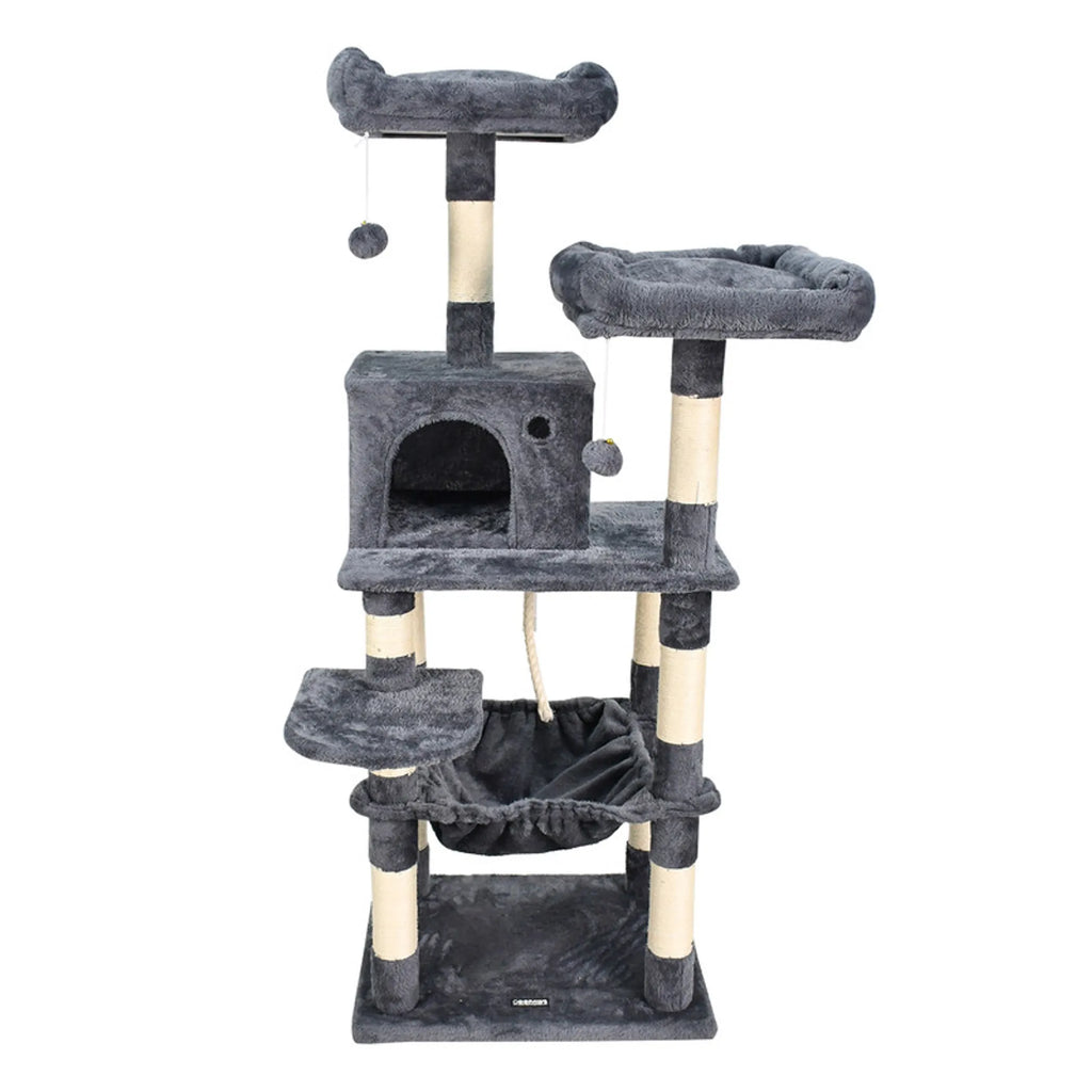 GOOPAWS 58-in Faux Fur Cat Tree & Condo