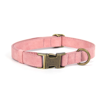 Retro Leather Dog Collar & Leash Set
