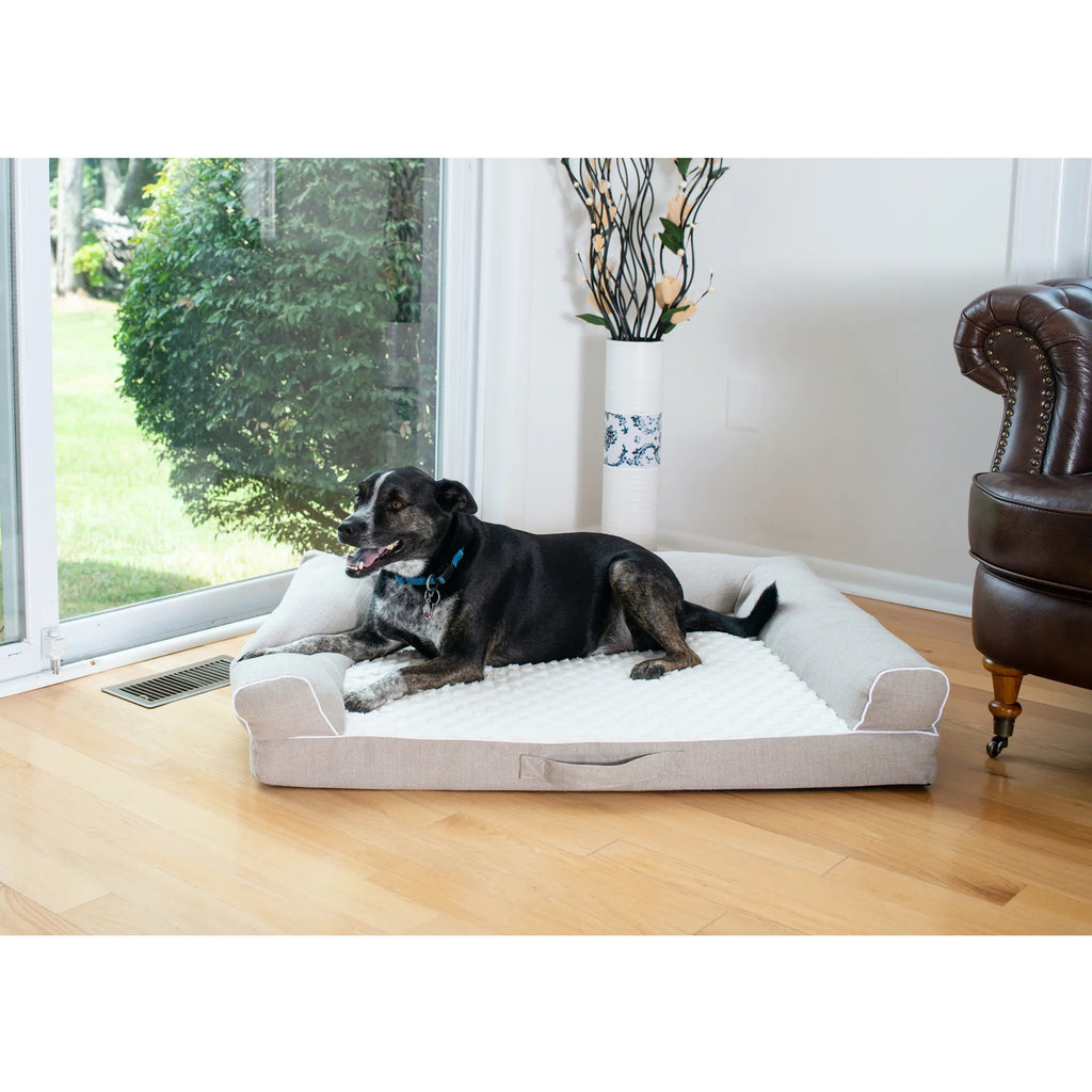 Armarkat D07B Medium Bolstered Pet Bed Cushion W Memory Foam