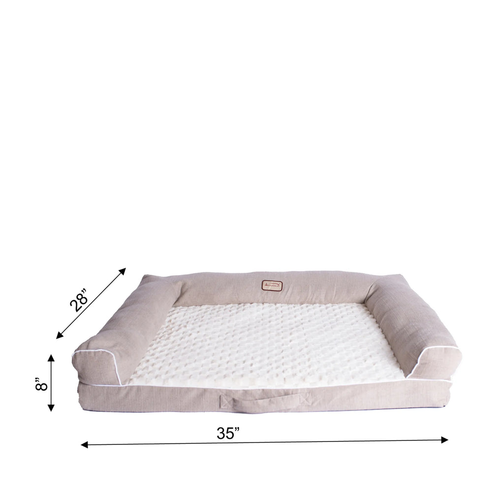 Armarkat D07B Medium Bolstered Pet Bed Cushion W Memory Foam