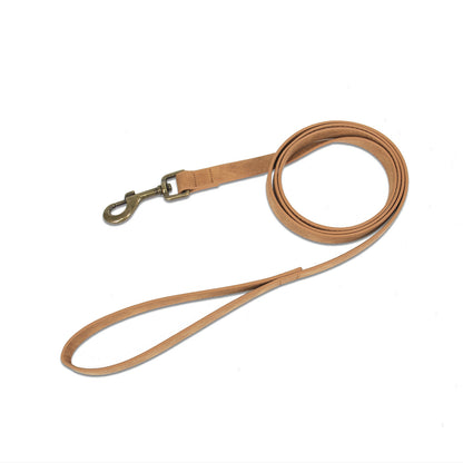 Retro Leather Dog Collar & Leash Set