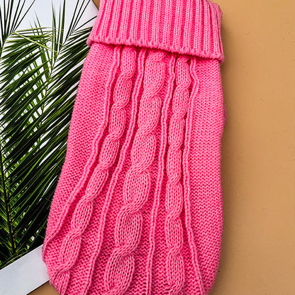 Thickened Twist Rope Solid Color Dog Sweater
