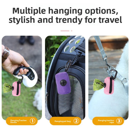 Pet Waste Bag Dispenser Pouch with Zipper Closure