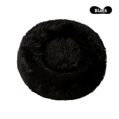 Round Plush Pet Nest Bed for Dogs and Cats