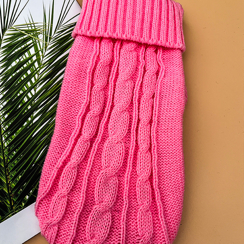 Thickened Twist Rope Solid Color Dog Sweater
