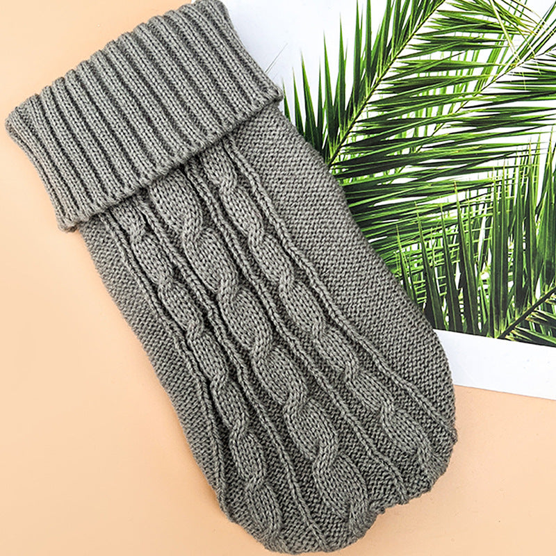 Thickened Twist Rope Solid Color Dog Sweater