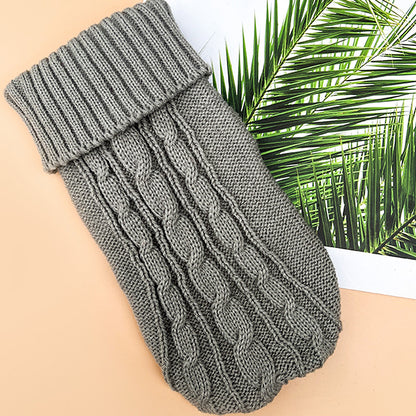 Thickened Twist Rope Solid Color Dog Sweater