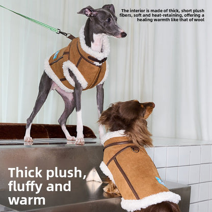Cozy Critters Pet Store leather dog winter vest jacket