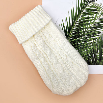 Thickened Twist Rope Solid Color Dog Sweater