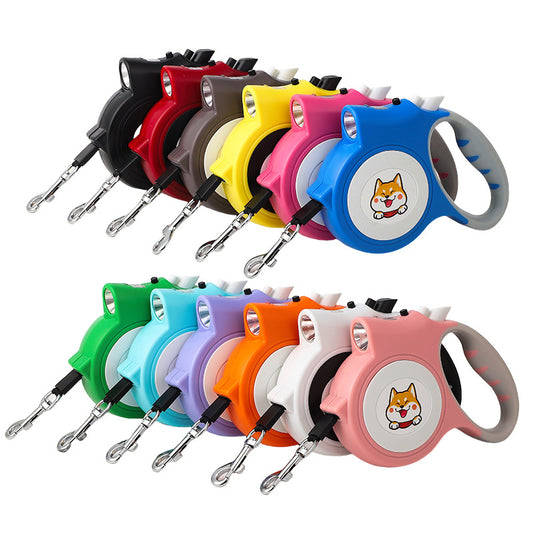 Cozy Critters Pet Store automatic retractable LED pet leash 16ft