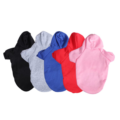 Solid Color Dog Sweatshirt Pet Clothing