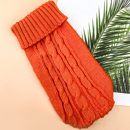 Thickened Twist Rope Solid Color Dog Sweater