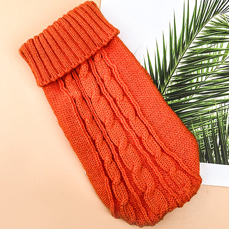 Thickened Twist Rope Solid Color Dog Sweater