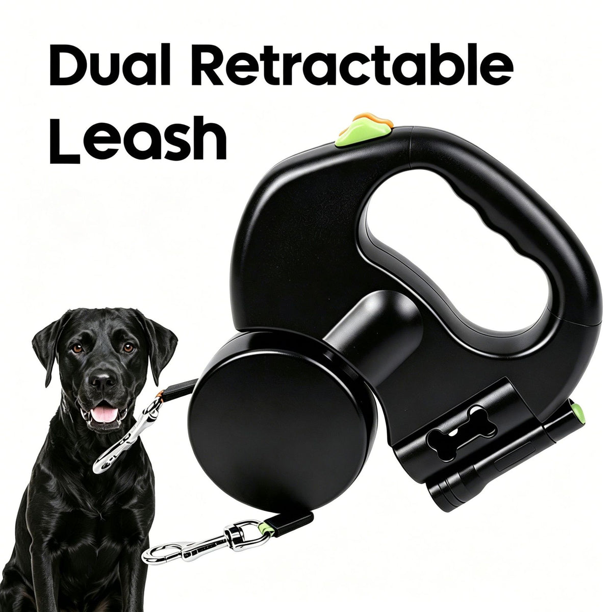 Automatic Retractable Dual Dog Leash