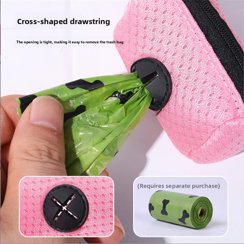 Pet Waste Bag Dispenser Pouch with Zipper Closure