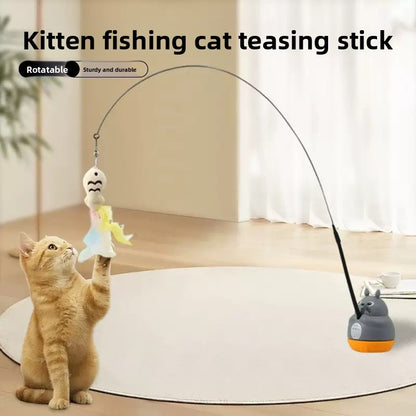 Cozy Critters Pet Store rotating cat teaser toy with replaceable heads
