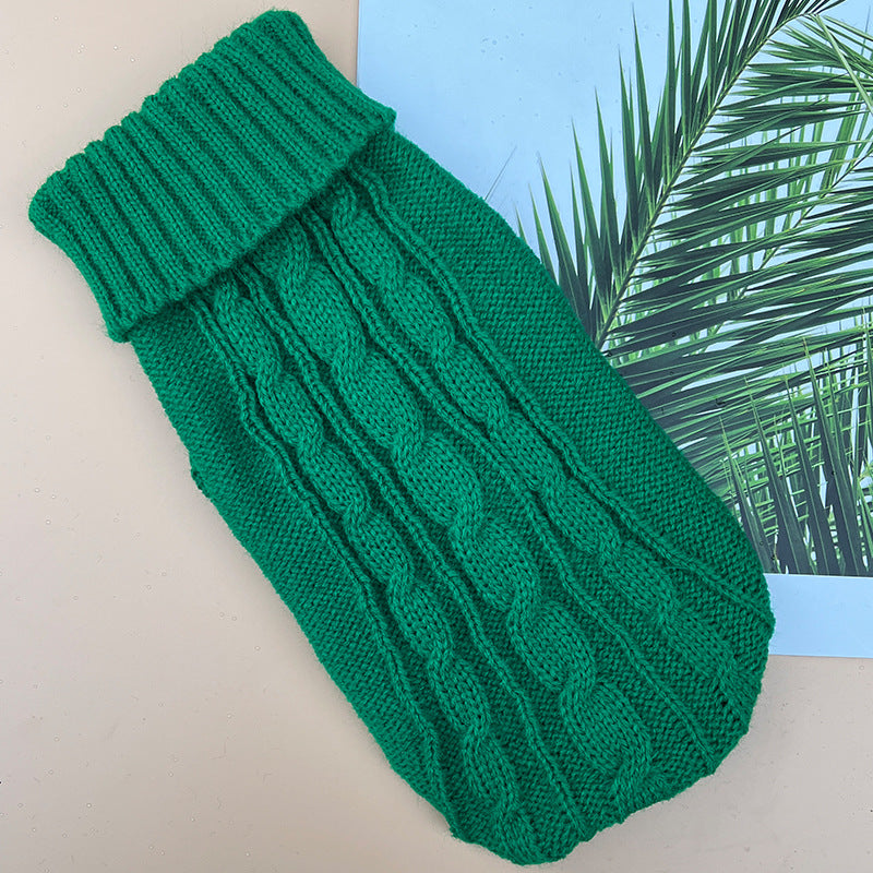 Thickened Twist Rope Solid Color Dog Sweater