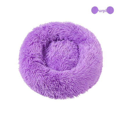 Round Plush Pet Nest Bed for Dogs and Cats
