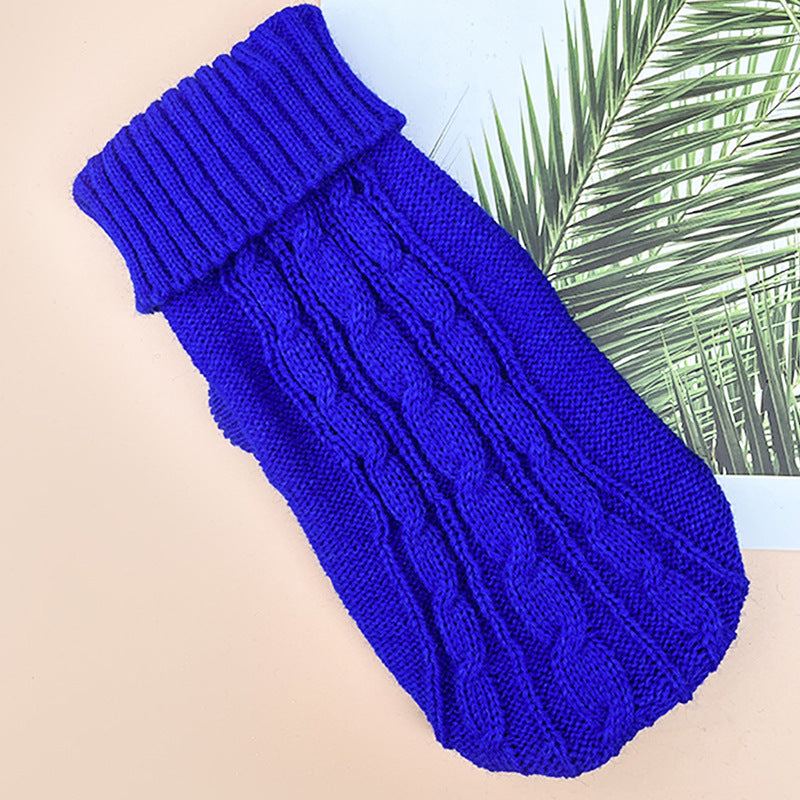 Thickened Twist Rope Solid Color Dog Sweater