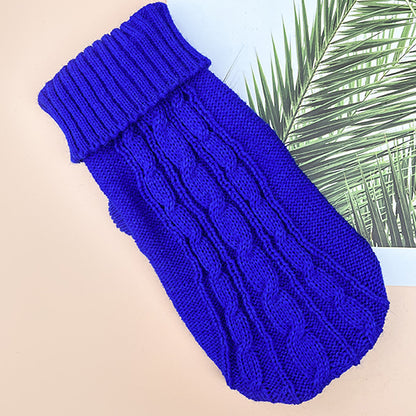 Thickened Twist Rope Solid Color Dog Sweater