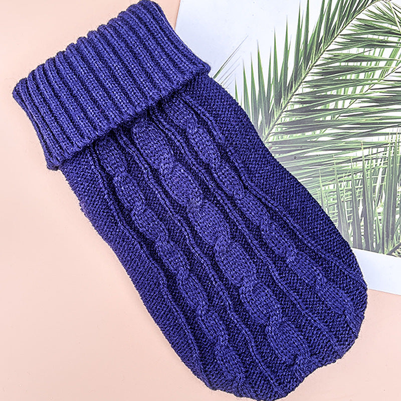 Thickened Twist Rope Solid Color Dog Sweater
