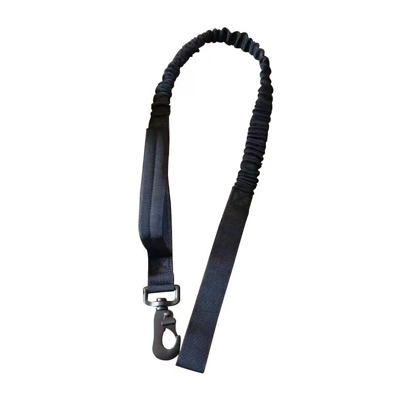 Cozy Critters Pet Store black tactical bungee dog leash with shock-absorbing elastic and durable metal clip