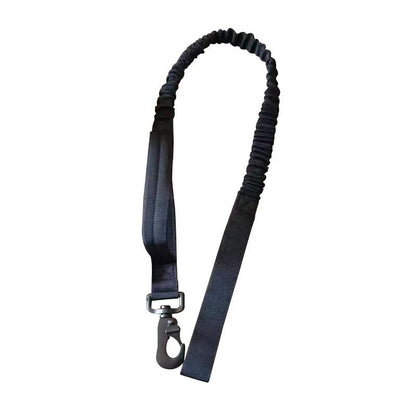 Cozy Critters Pet Store black tactical bungee dog leash with shock-absorbing elastic and durable metal clip