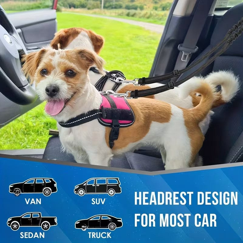 Adjustable Dog Car Safety Harness Leash