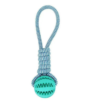 Pet Chew Toy with Rope and Treat Dispenser