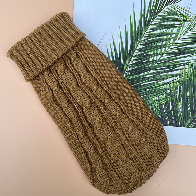 Thickened Twist Rope Solid Color Dog Sweater