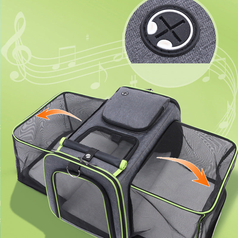 Pet Carrier Bag with Expandable Space