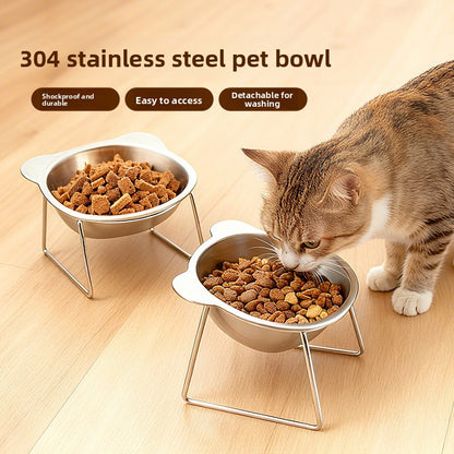 Cozy Critters Pet Store stainless steel elevated cat bowl