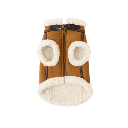 Leather Dog Winter Vest