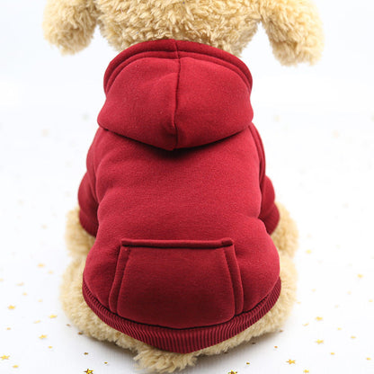 Pet Hoodies with Pockets Fleece Winter Wear